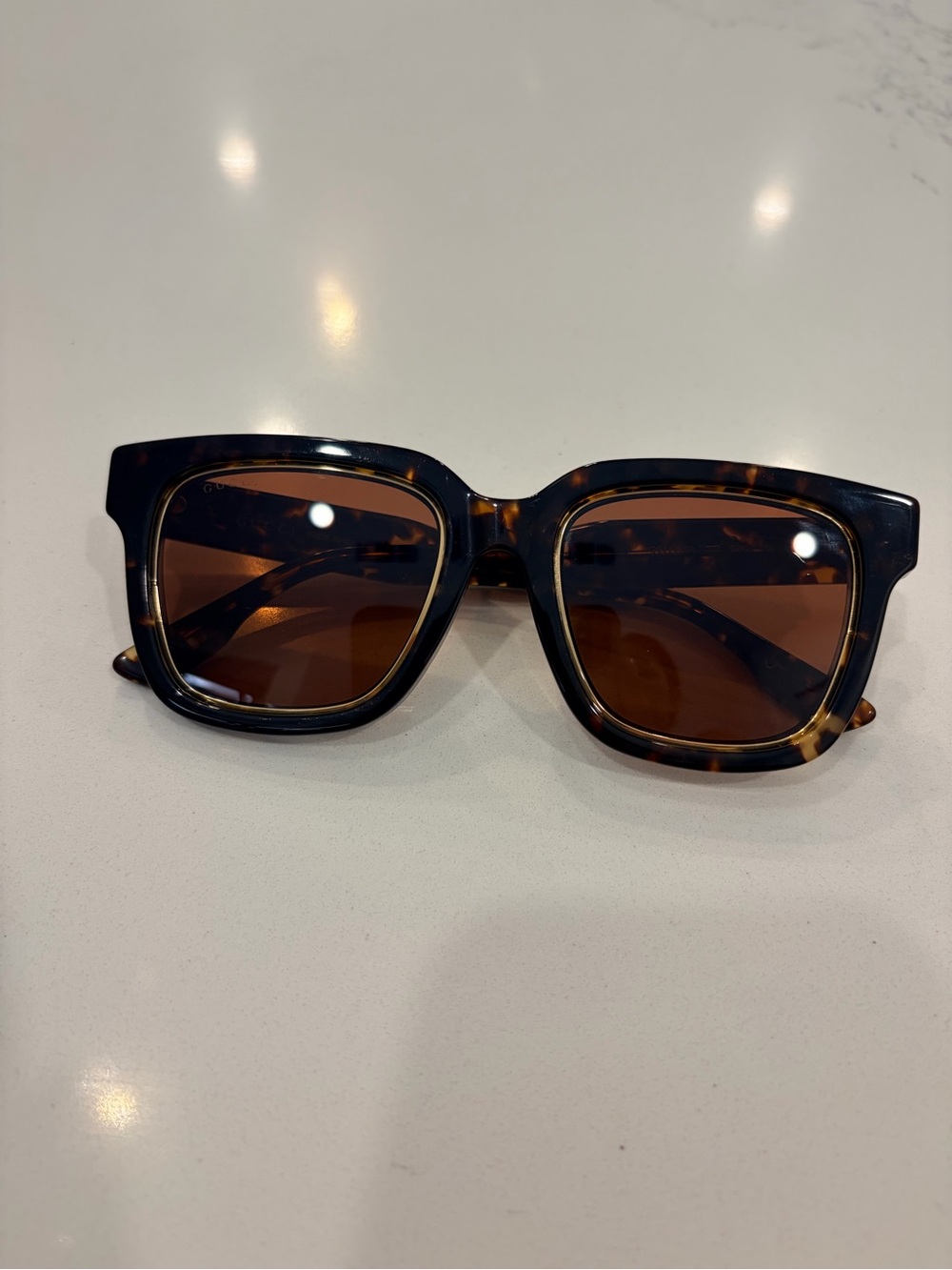 Gucci GG1151S Havana Brown Oversized Butterfly Sunglasses w/ Case - Picture 5 of 14